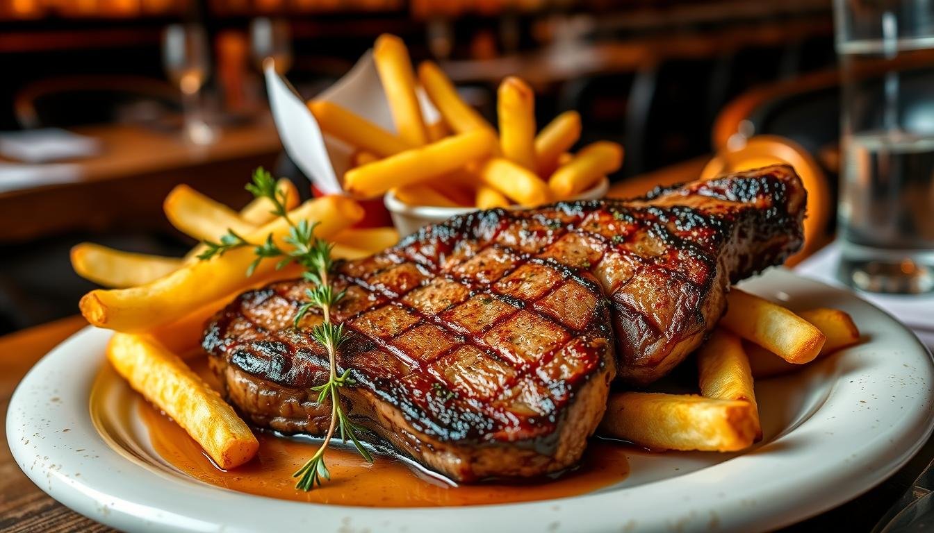 French Bistro Steak Frites Dish