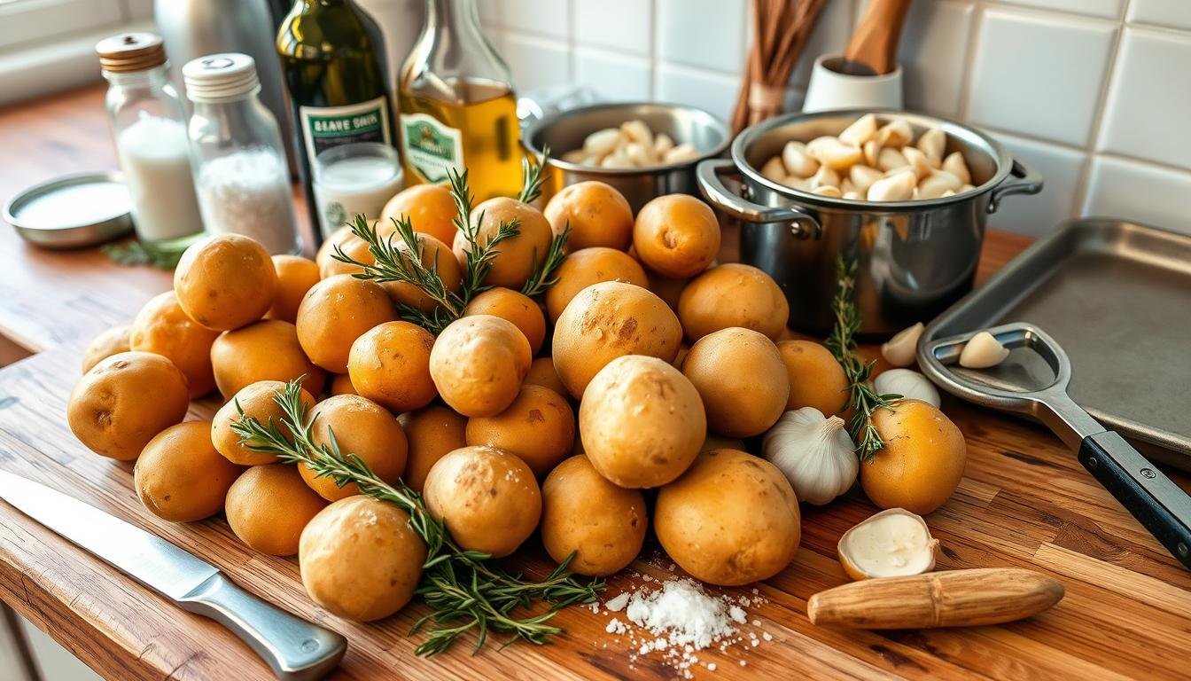 Roast Potato Ingredients and Tools Roast Potato Ingredients and Tools