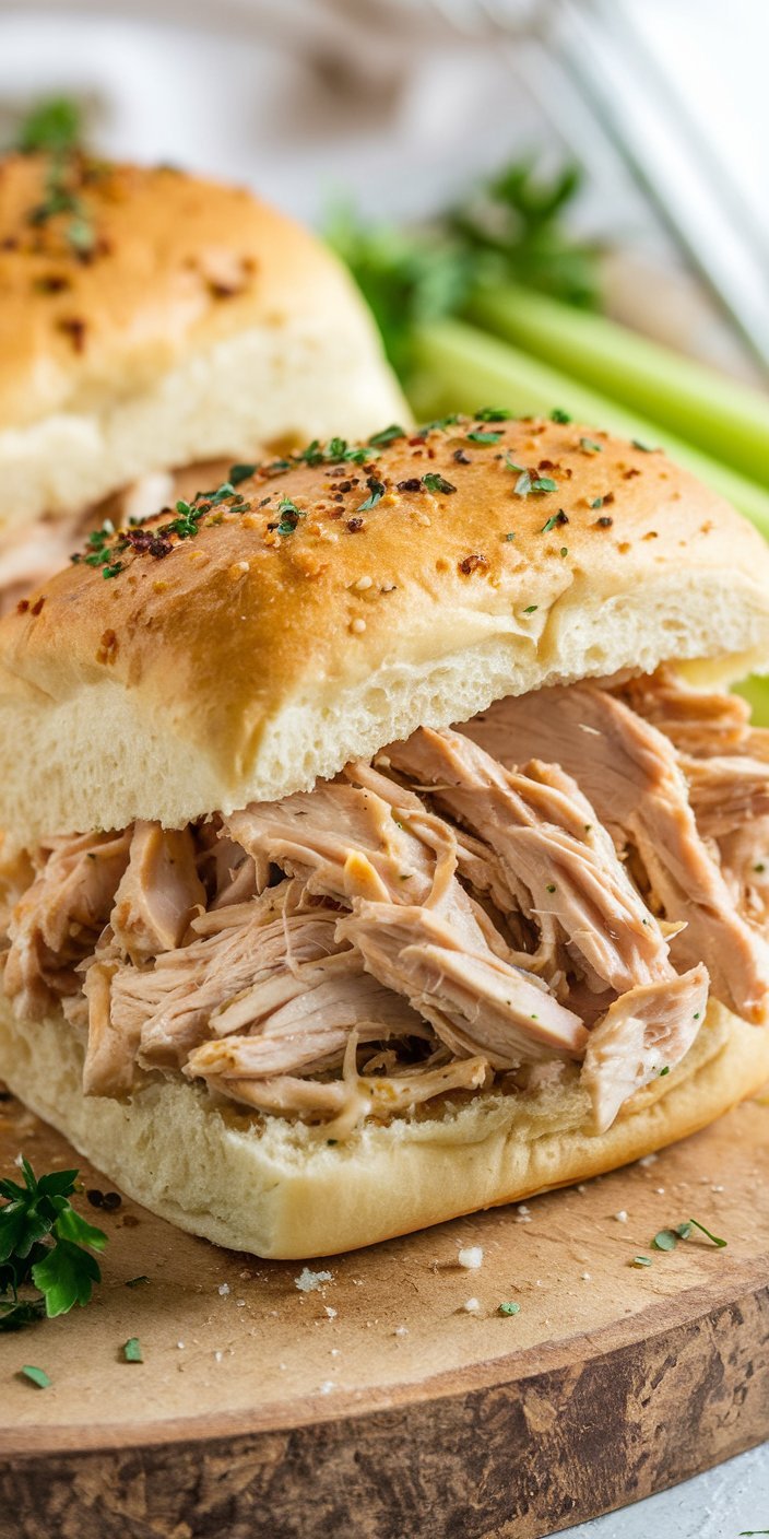 Creamy ranch drizzled over Buffalo Chicken Sliders made using Blackstone Recipes