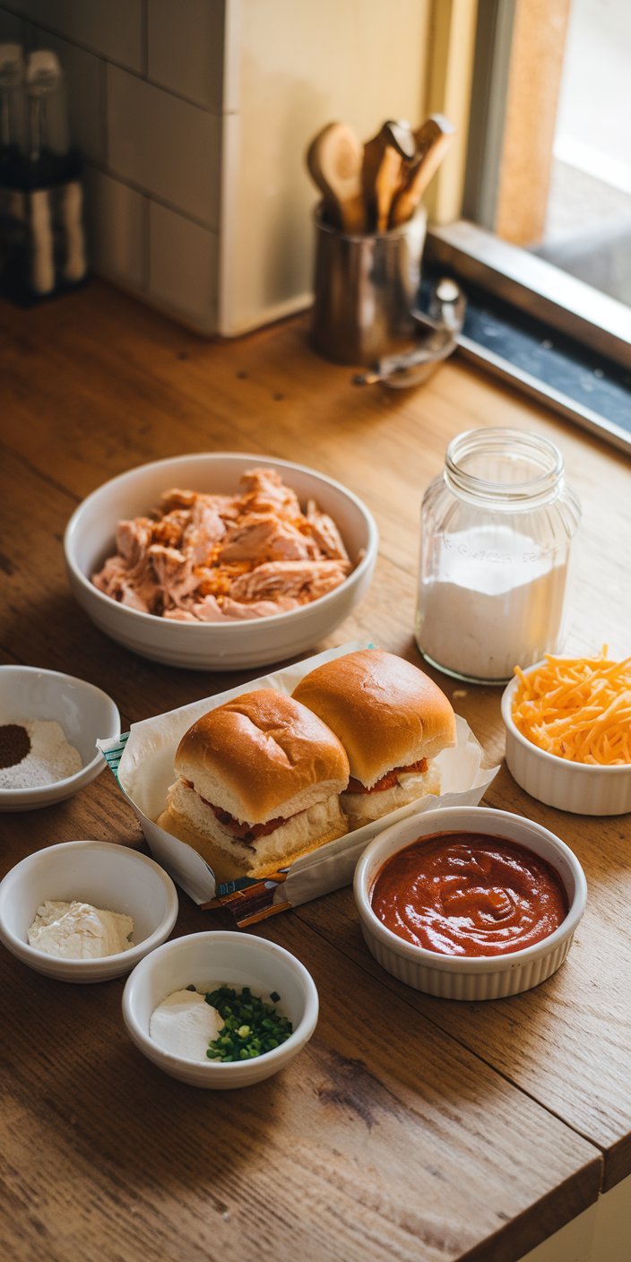Hearty buffalo chicken sliders ready to serve, exemplifying top Blackstone Recipes.