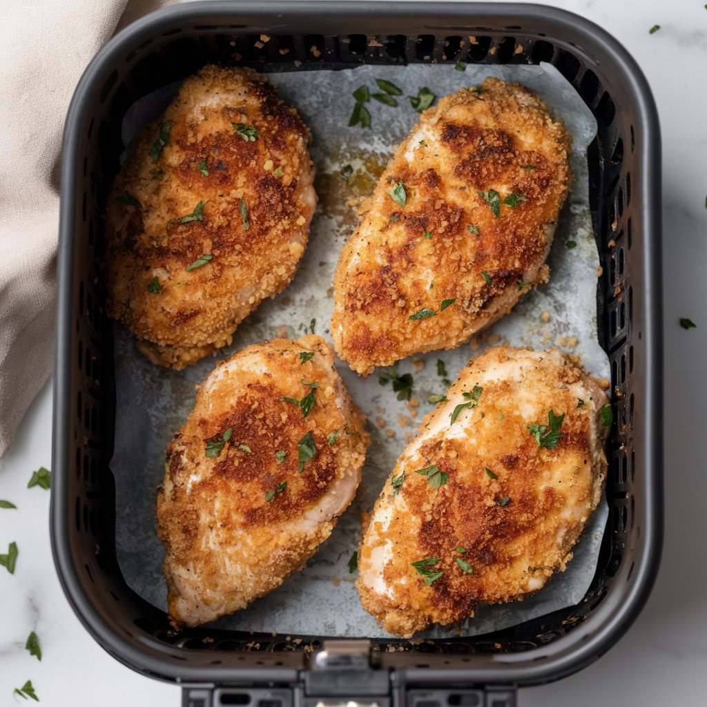 Air Fryer Parmesan Crusted Chicken