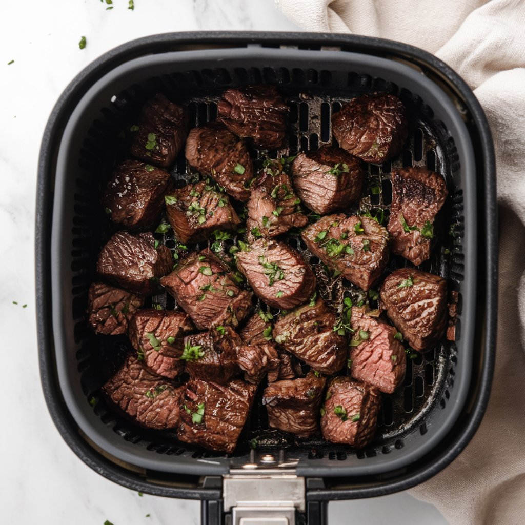Air Fryer Garlic Butter Steak Bites