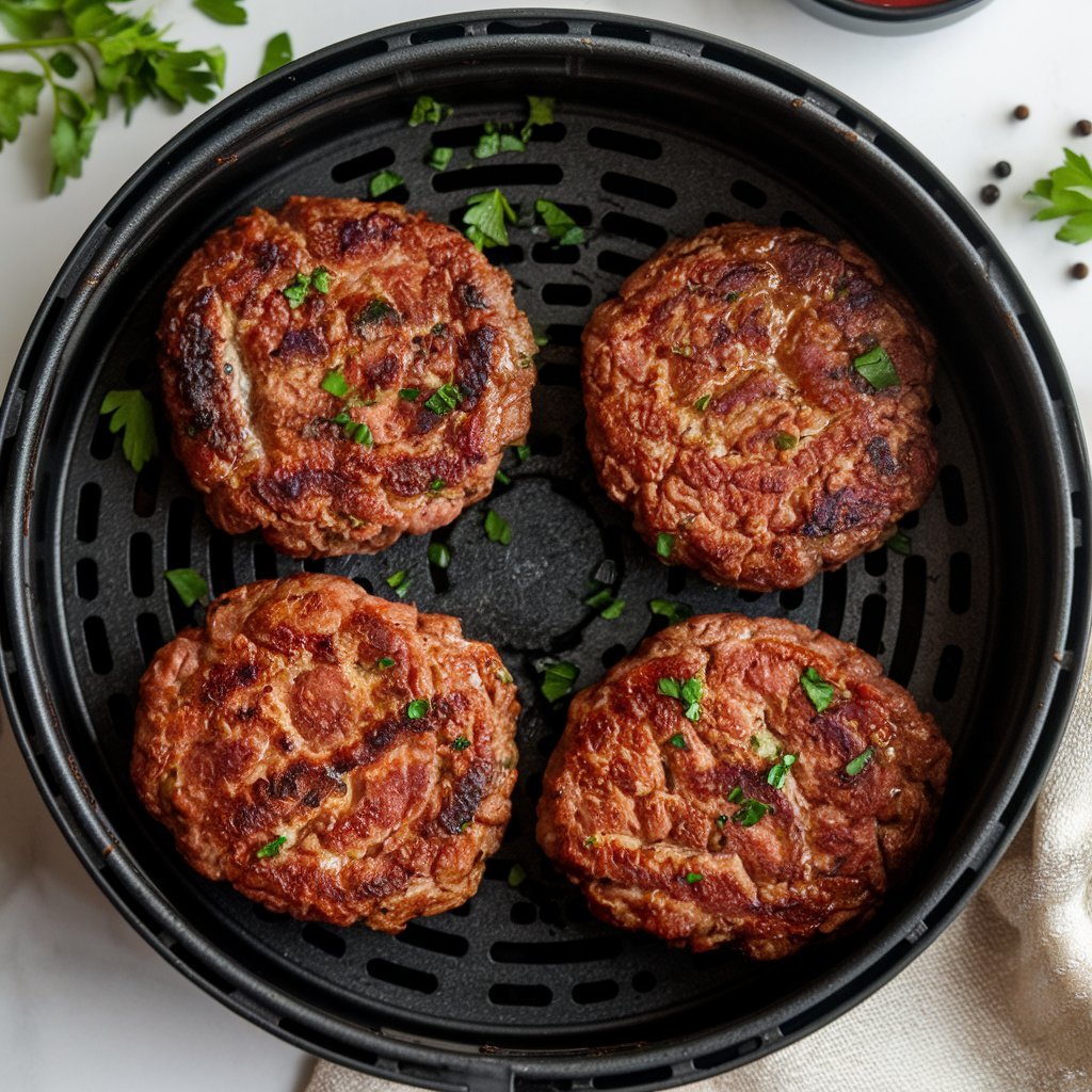 Air Fryer Burgers