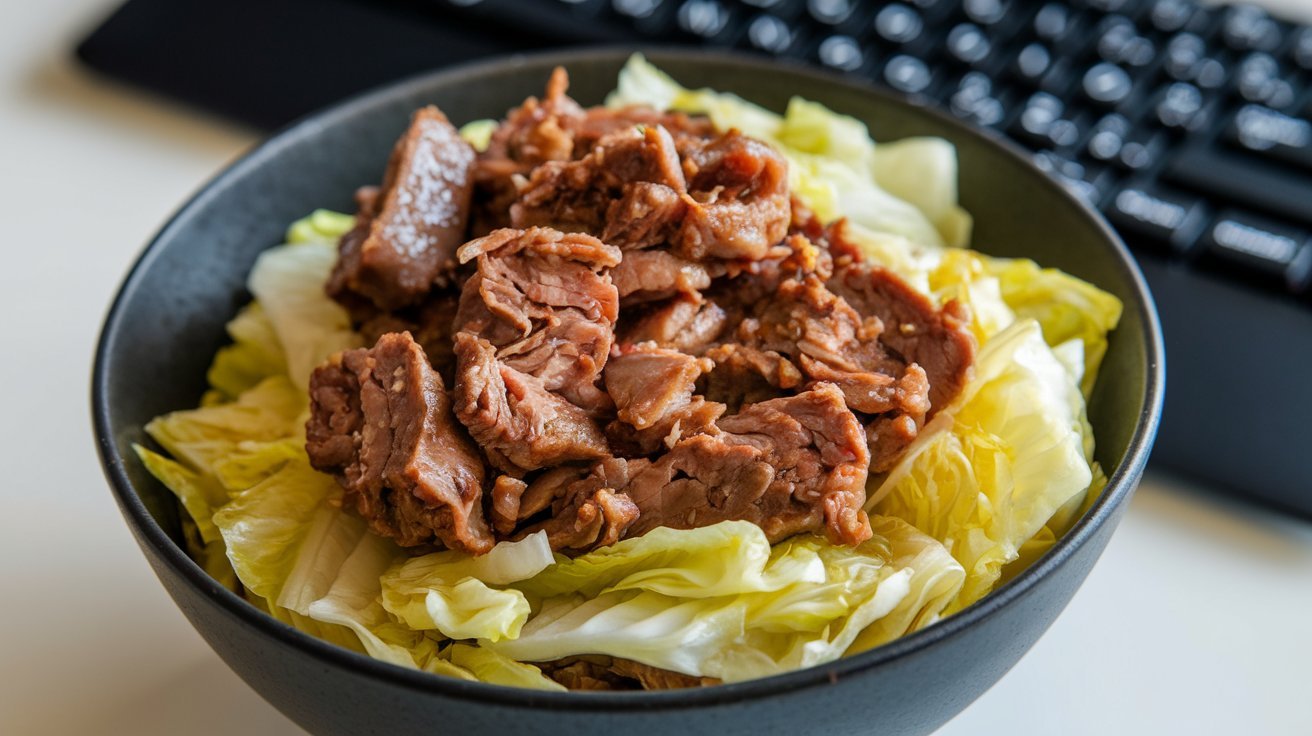 Delicious Stir Fry Repolyo with Beef Recipe featuring tender beef strips and crisp repolyo stir-fried in a savory sauce.