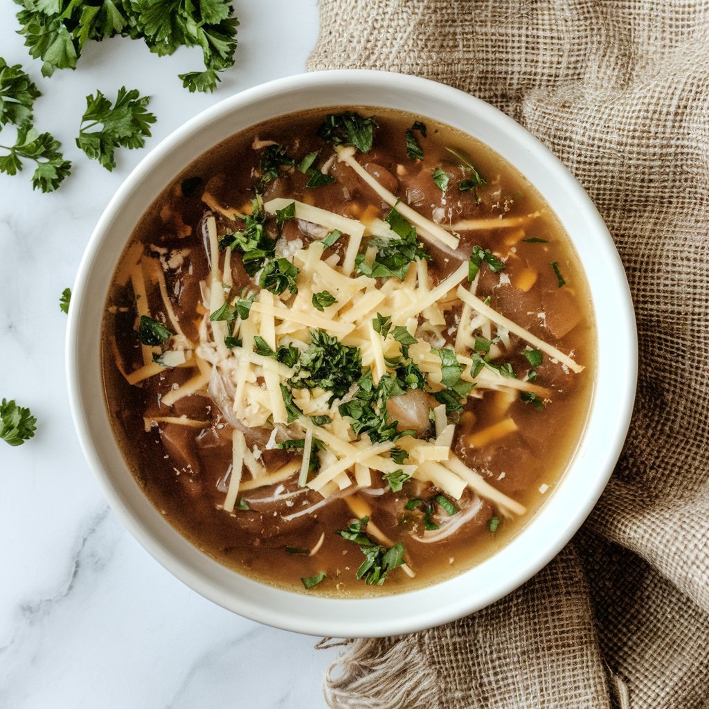 Family-style easy keto soup recipes served in a deep bowl, highlighting a creamy, low-carb comfort food option.
