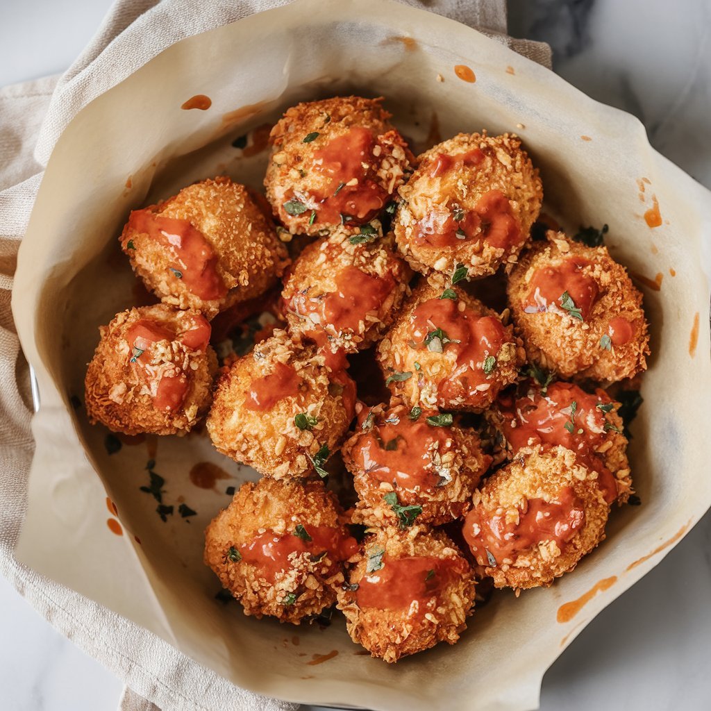 Air Fryer Bang Bang Salmon Bites