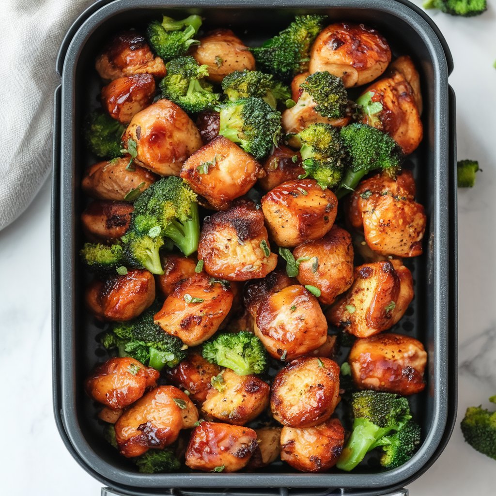 Air Fryer Chicken and Broccoli