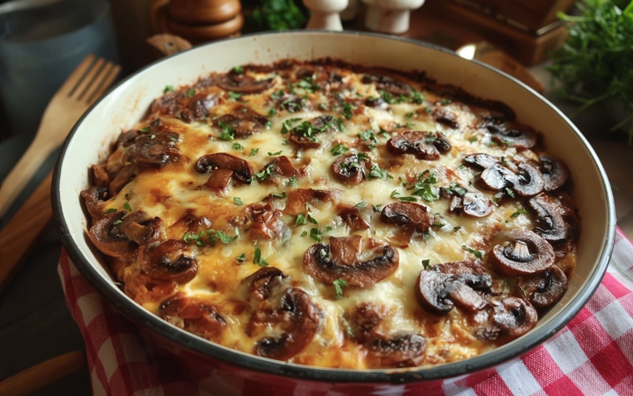 Hamburger Mushroom Bake